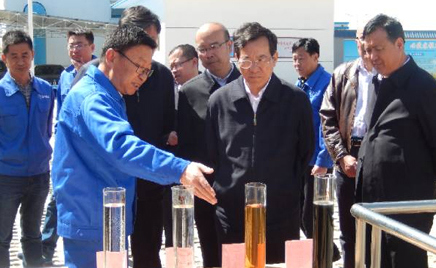 自治區副主席常軍政一行來金河環保公司調研